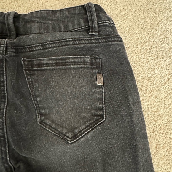 1822 Denim Black Distressed Women Jeans - Picture 3 of 3